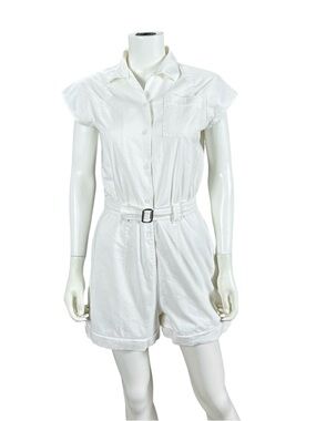 Moore Vintage 1960s White Sanforized Gym Uniform Romper